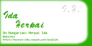 ida herpai business card